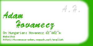 adam hovanecz business card